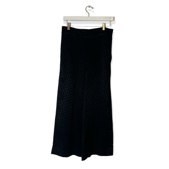 Madewell Drapey Jacquard polka dot Huston Pull-On Crop Pants sz M black - Picture 4 of 5